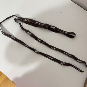 Hermes Brown Logo Ribbon Tie 140cm